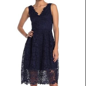 Navy blue lace dress